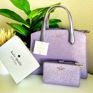 Kate spade purse & wallet tinsel glitter satchel handbag